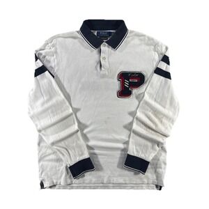 Polo Ralph Lauren Shirt Men's Large Long-Sleeve Polo New York Varsity